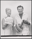 Mary Martin and Robert Preston in rehearsal for the stage production I Do! I Do!