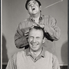 Richard Kiley and Buddy Hackett in rehearsal for the stage production I Had a Ball