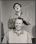 Richard Kiley and Buddy Hackett in rehearsal for the stage production I Had a Ball