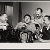 Ted Thurston, Buddy Hackett, Richard Kiley and Lloyd Richards in rehearsal for the stage production I Had a Ball