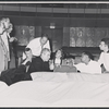 Jerome Chodorov [with cigarette], Onna White, Lloyd Richards [center] and unidentified others in rehearsal for the stage production I Had a Ball