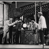 Richard Kiley, Buddy Hackett [left] and ensemble in the stage production I Had a Ball