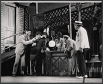 Richard Kiley, Buddy Hackett [left] and ensemble in the stage production I Had a Ball