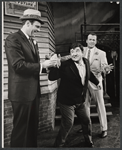 Buddy Hackett and Richard Kiley and unidentified in the stage production I Had a Ball