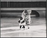 Skater and trained animal [monkey] in the Icestravaganza of the 1964 New York World's Fair