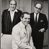 Alan King [center] and unidentified others in publicity pose for the stage production The Impossible Years