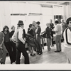Debbie Reynolds [center] and ensemble in rehearsal for the stage production Irene