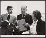Billy De Wolfe, John Gielgud and Patsy Kelly in rehearsal for the stage production Irene