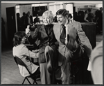 Debbie Reynolds and Billy De Wolfe in rehearsal for the stage production Irene