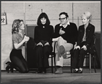 George S. Irving, Debbie Reynolds [right] and ensemble in rehearsal for the stage production Irene