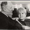 John Gielgud and Debbie Reynolds in rehearsal for the stage production Irene