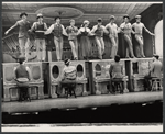 Ensemble in the stage production Irene