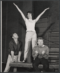 Keith Michell, Elizabeth Seal and Arik Lavie in rehearsal for the stage production Irma La Douce