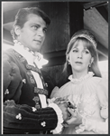 Clifford David and Julie Harris in the Shakespeare in the Park stage production Hamlet