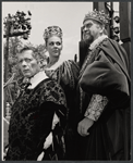 Alfred Ryder, Nan Martin, and Howard Da Silva in the Shakespeare in the Park stage production Hamlet