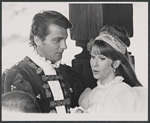 Clifford David and Julie Harris in the Shakespeare in the Park stage production Hamlet