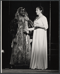 George Taylor [?] and Colleen Dewhurst in the Shakespeare in the Park stage production Hamlet