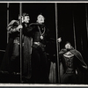 Stacy Keach (center) and unidentified actors in the Shakespeare in the Park stage production Hamlet