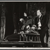 Stacy Keach (far right) and unidentified actors in the Shakespeare in the Park stage production Hamlet
