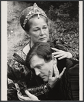 Colleen Dewhurst and Stacy Keach in publicity for the stage production Hamlet