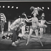 Gerome Ragni, Jill O'Hara [center] and unidentified others in the stage production Hang Down Your Head and Die