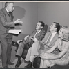Guthrie McClintic, Howard Erskine, Walter Pidgeon and Diana van der Vlis in rehearsal for the stage production The Happiest Millionaire