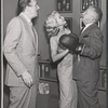 Walter Pidgeon, Diana van der Vlis and Guthrie McClintic in rehearsal for the stage production The Happiest Millionaire