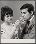 Alexandra Berlin and Pat Harrington in publicity for the stage production Happiness Is Just a Little Thing Called a Rolls Royce