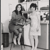 Hilda Brawner and Alexandra Berlin in publicity for the stage production Happiness Is Just a Little Thing Called a Rolls Royce