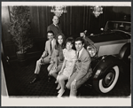 John McGiver, Lee Bergere, Hilda Brawner, Alexandra Berlin and Pat Harrington in publicity for the stage production Happiness Is Just a Little Thing Called a Rolls Royce