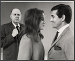 John McGiver, Hilda Brawner and Pat Harrington in publicity for the stage production Happiness Is Just a Little Thing Called a Rolls Royce