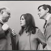 John McGiver, Hilda Brawner and Pat Harrington in publicity for the stage production Happiness Is Just a Little Thing Called a Rolls Royce