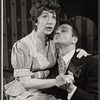 Barbara Perry and unidentified in the stage production Happy as Larry