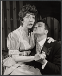 Barbara Perry and unidentified in the stage production Happy as Larry