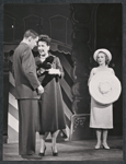 Unidentified actor, Ethel Merman, and Virginia Gibson in the stage production Happy Hunting