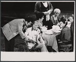 Clockwise from left: Robert Goulet, David Wayne, Jeanne Arnold, June Squibb, and unidentified actresses in the stage production The Happy Time