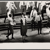 Julie Gregg and company in the stage production The Happy Time