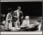 David Wayne, Jeanne Arnold, unidentified actress, Robert Goulet, June Squibb, Robert Goulet, and Charles Durning in the stage production The Happy Time