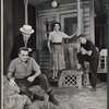 Robert Alda, Pat Harrington, Linda Darnell and Paul Langton in the stage production Harbor Lights