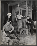 Robert Alda, Pat Harrington, Linda Darnell and Paul Langton in the stage production Harbor Lights