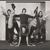 Clockwise from lower left: Sharron Miller, Danny Guerrero, Jack Blackton, Dan Goggin, Elaine Petricoff, and Marvin Solley in the stage production Hark!