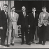 Harry Guardino, Steve Gravers, Frank Silvera, Steve McQueen and unidentified in the stage production A Hatful of Rain