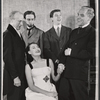 Jacqueline Brookes [seated] and unidentified others in the stage production The Duchess of Malfi