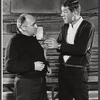 Martin Garner and unidentified in rehearsal for the stage production Dylan