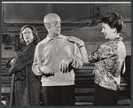 Alec Guiness, Kate Reid and Barbara Berjer in rehearsal for the stage production Dylan