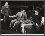 Martin Garner, James Ray, and Alec Guinness in the stage production Dylan