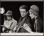 Alec Guiness and unidentified in the stage production Dylan