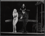 Louisa Cabot, James Ray, and Alec Guinness in the stage production Dylan