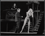 James Ray, Alec Guinness, and Louisa Cabot in the stage production Dylan