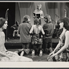 Lynda Lawley, Ragan Courtney, Jean Waldo Beck, C.C. Courtney, Bonnie Guidry, and Goatleg band members in the stage production 